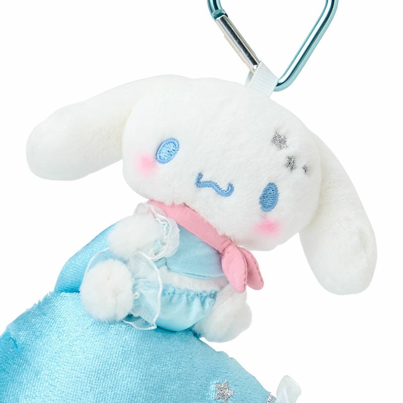 現貨｜Sanrio Cinnamoroll 玉桂狗 閃亮海豚系列 日版 吊飾 毛公仔 連心形扣 (13328-1)