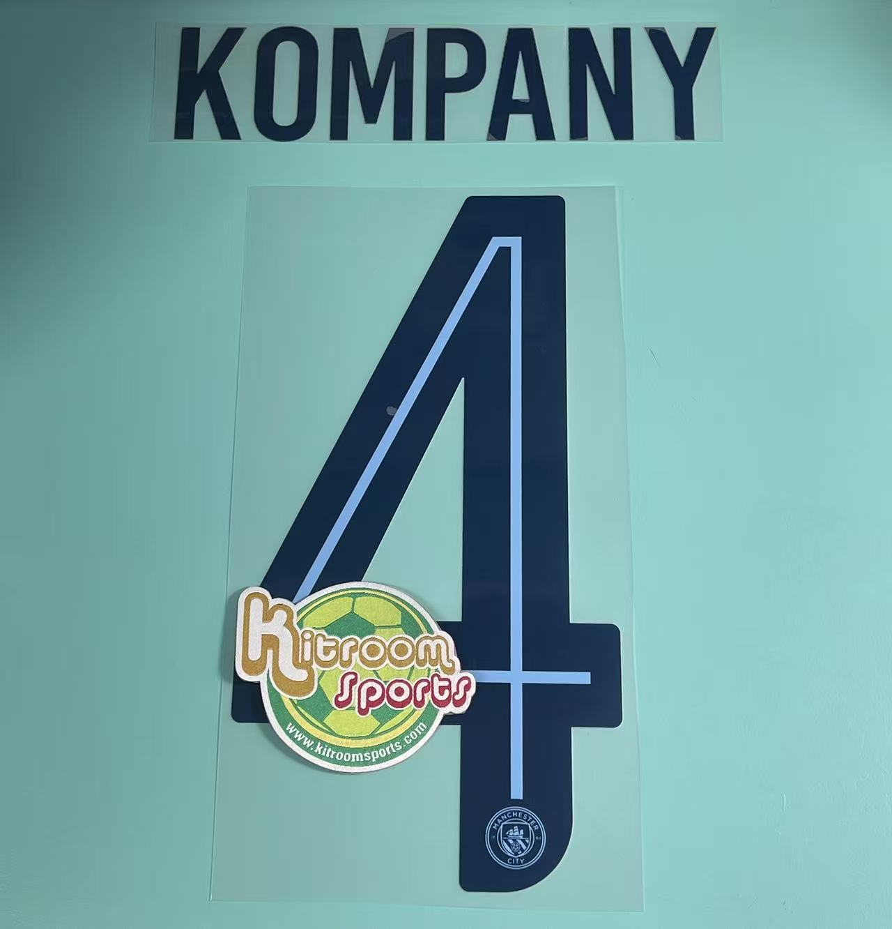 2017-18 Manchester City Home UCL Nameset #4 KOMPANY