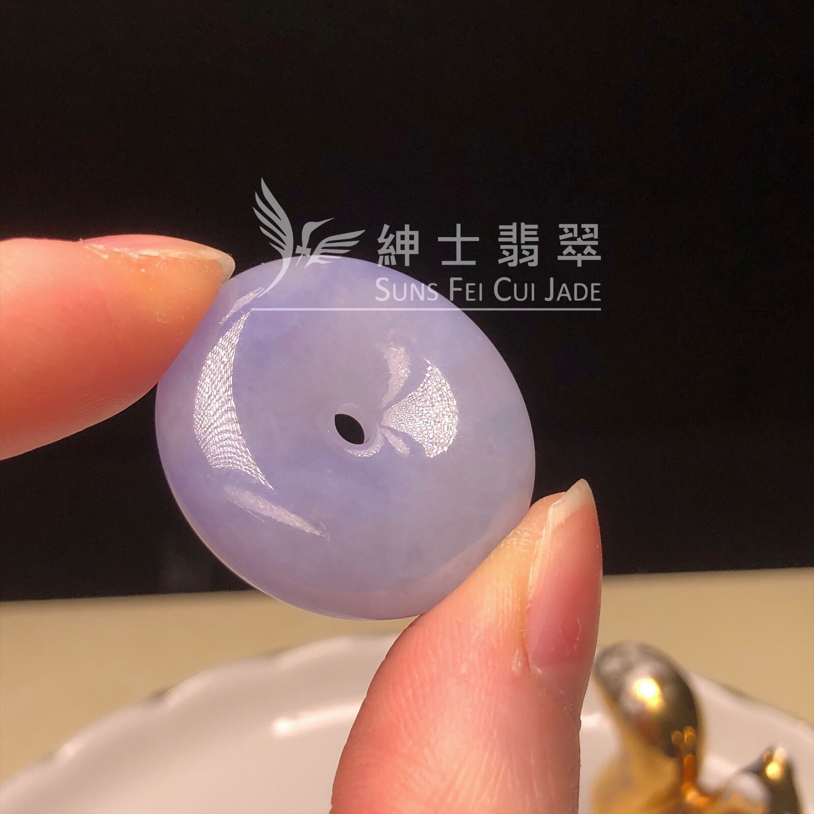 茄紫平安扣  B08730