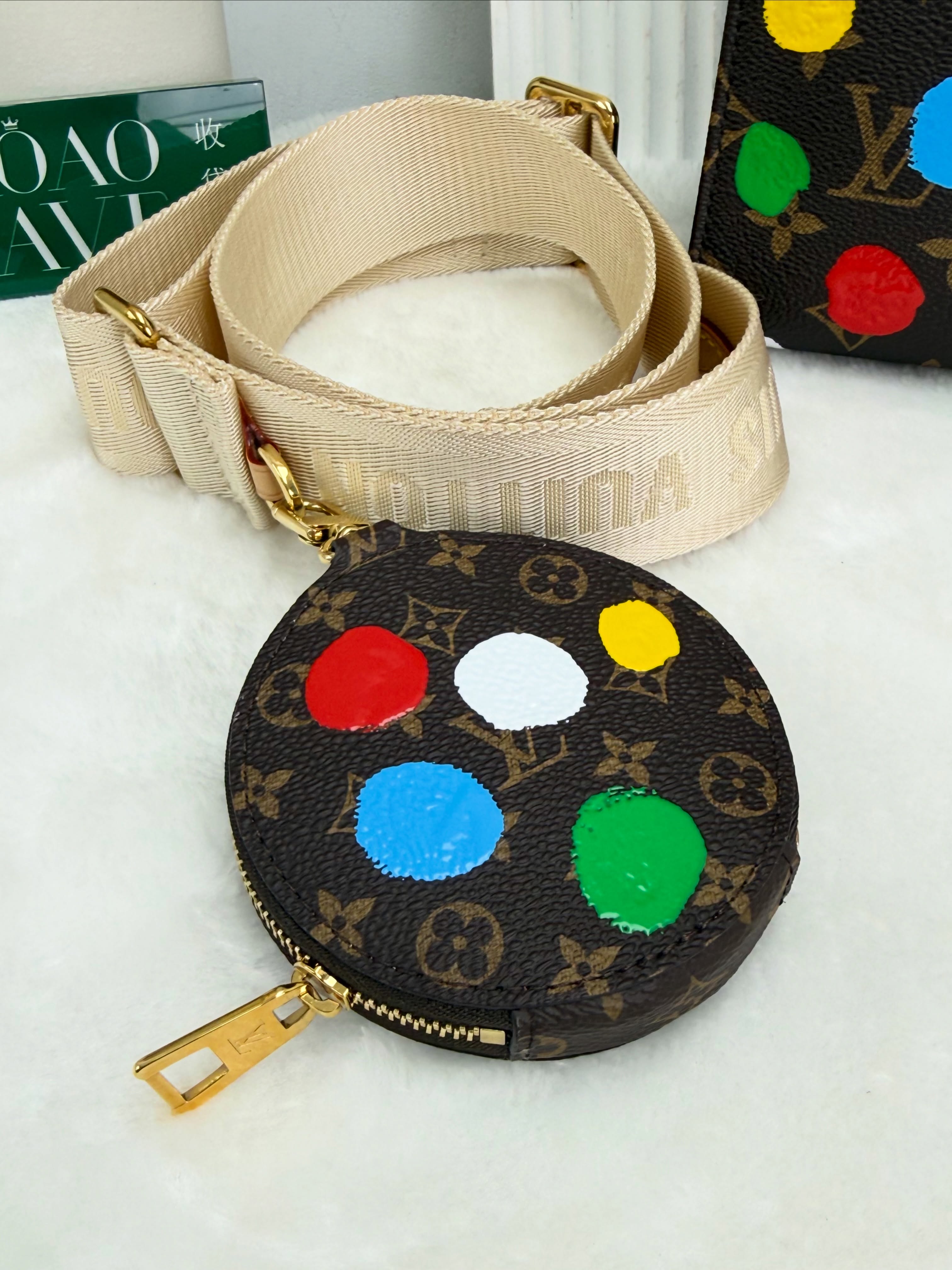 LV👜 PRE OWNED 🛍️草間彌生on the go pm 晶片款  有單 有塵袋 