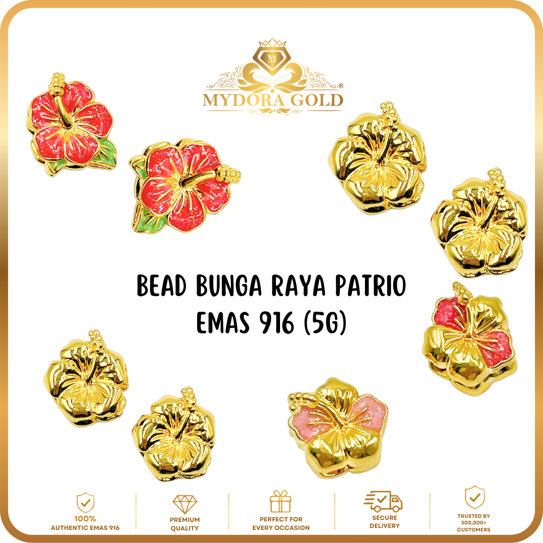 MYDORA Bead Bunga Raya Patrio (5G) l EMAS 916/22K