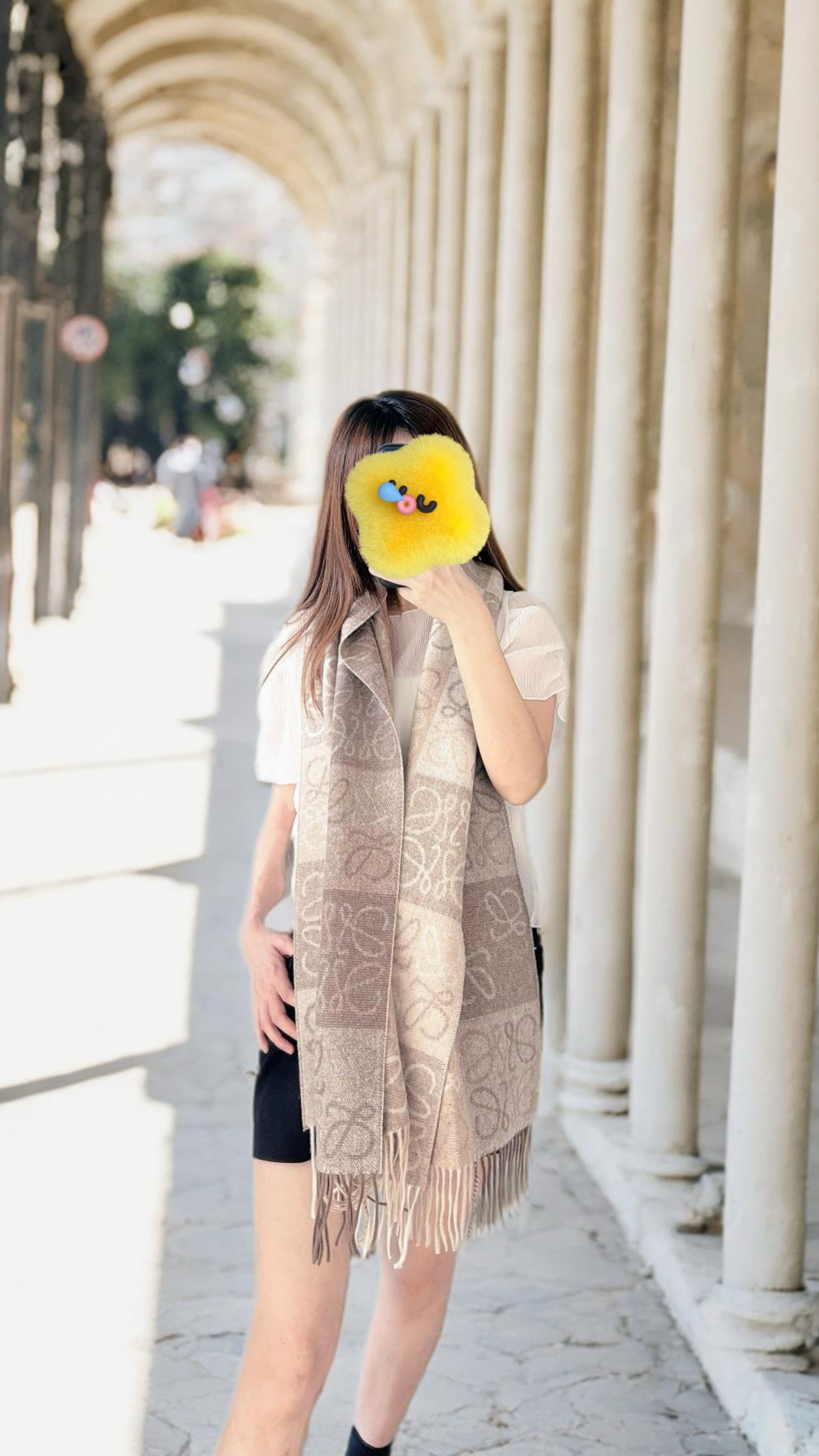 Loewe Anagram 羊毛圍巾 全新