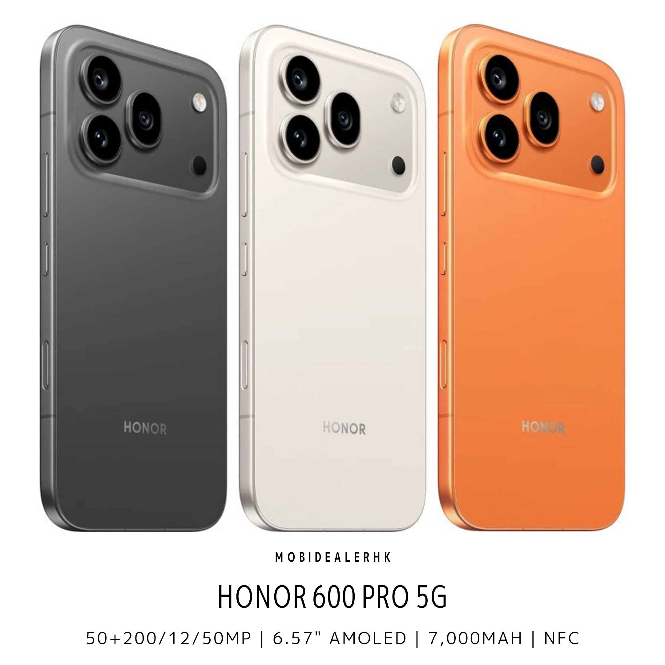 Honor 600 Pro | 榮耀 600 Pro | 5G | 智能手機 | 50+200/12/50MP | 6.57" AMOLED | 7,000mAh | NFC