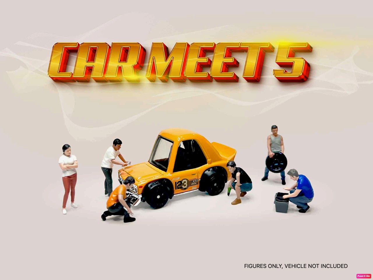 American Diorama 1/64 Figure Set: Car Meet 5 - AD-2432