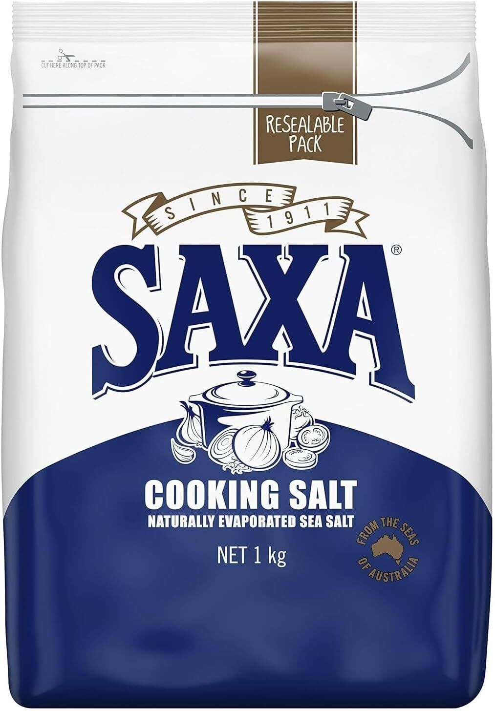 SAXA 全天然無添加食用鹽 1KG 平行進口 (此日期前最佳：2026.07.04)