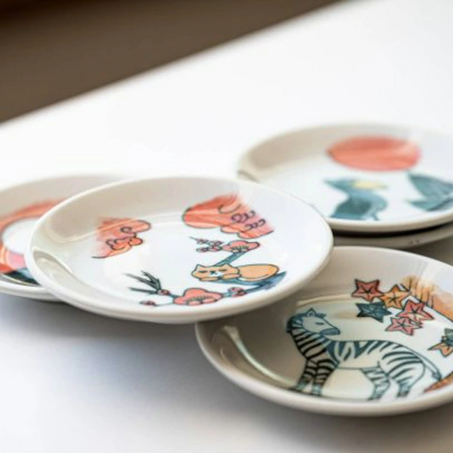 💢限時特價發售💢 🔥🔥【日本製《花札豆皿》美濃燒陶瓷小碟】