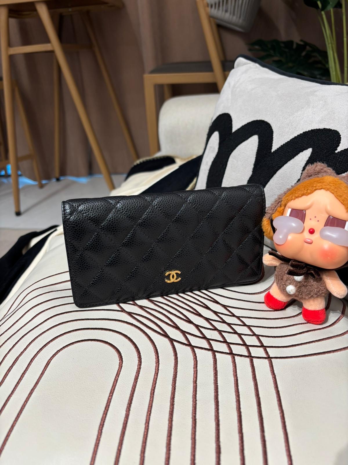 Chanel Wallet 黑色荔枝牛皮 100%Authentic, 95%New ✅25貼✅box