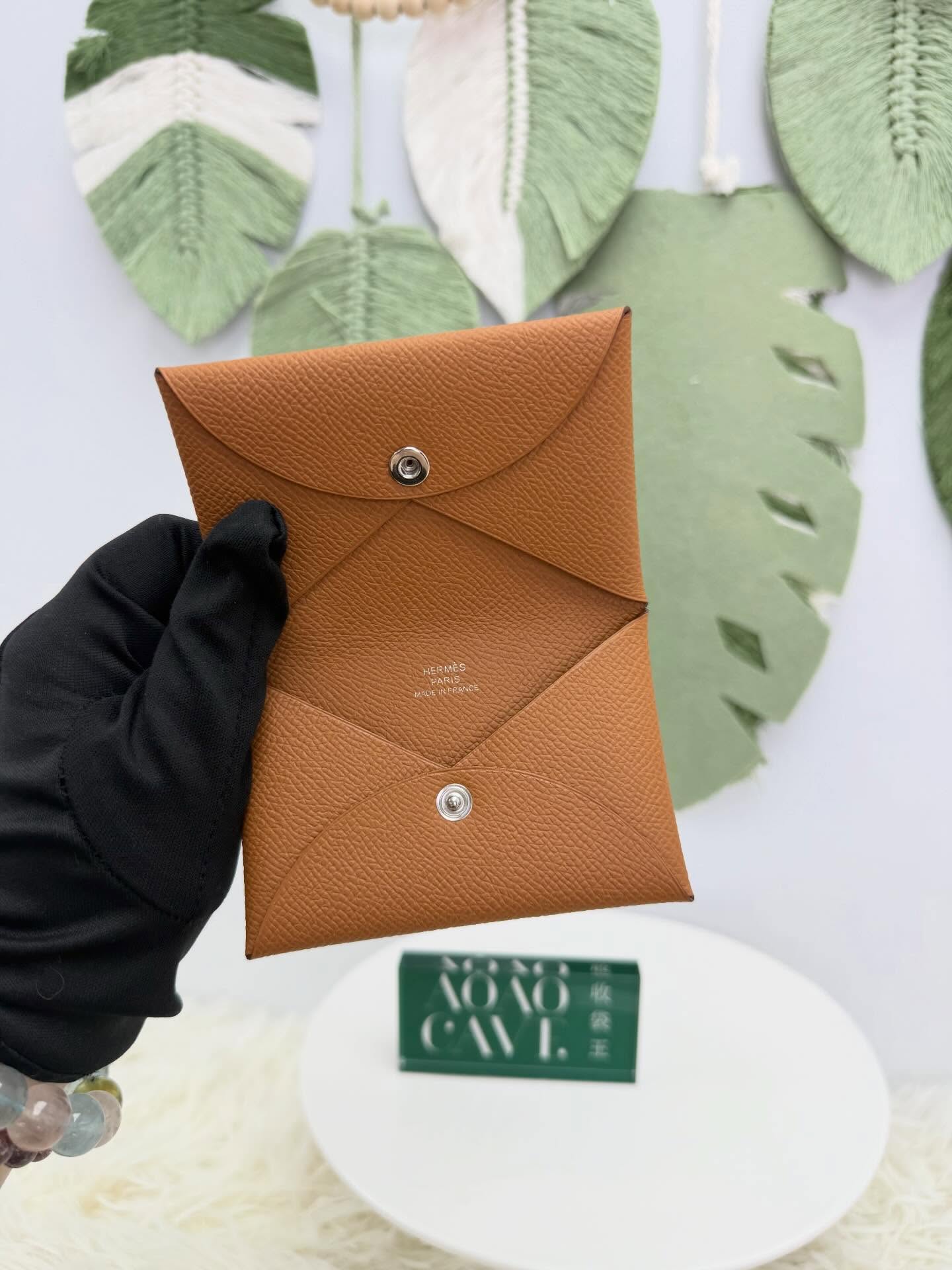 HERMES🤍PRE OWNED  對開釦式卡包🖤