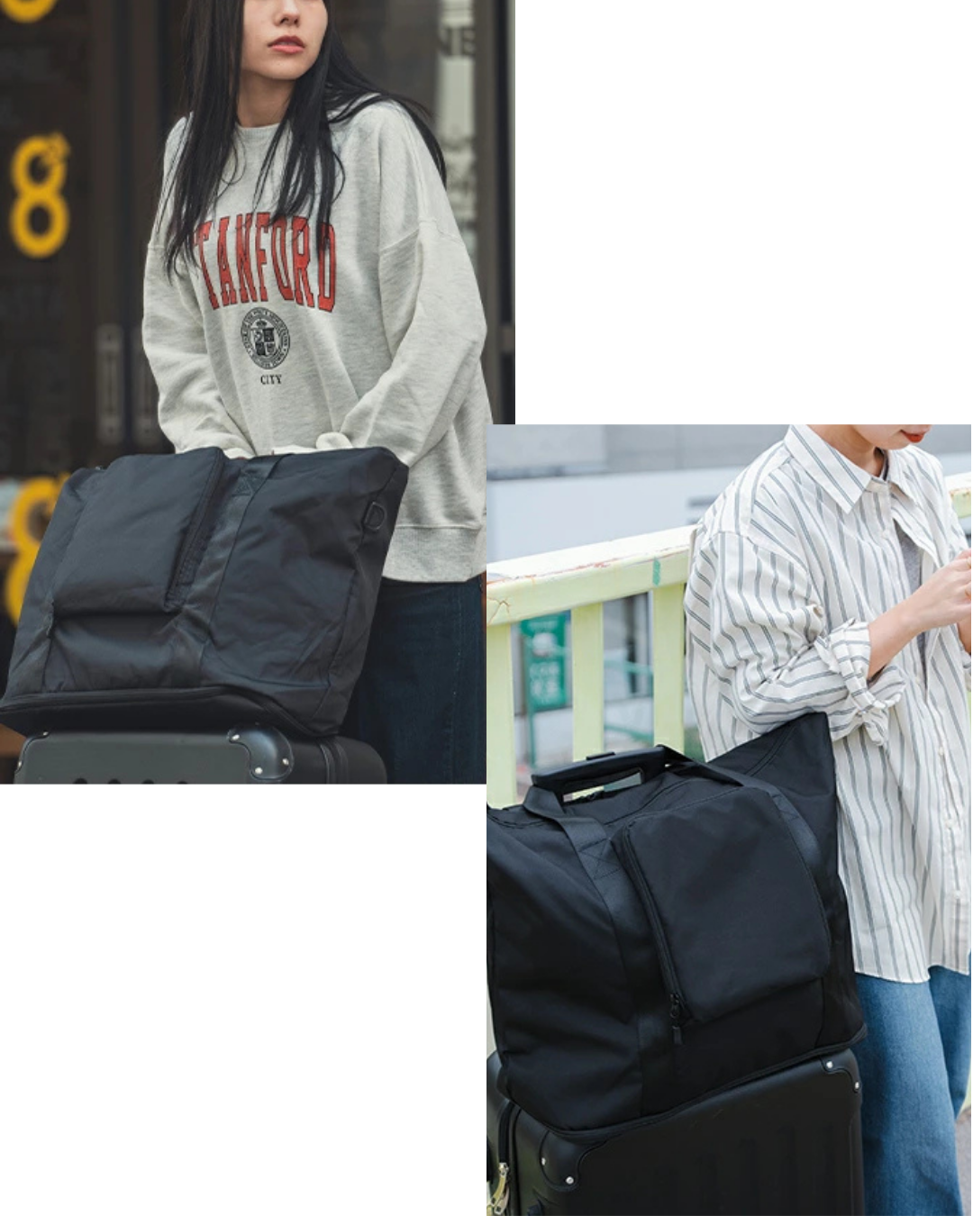 日本代購【 2026新色 日本直送 kiu 可套行李箱 大容量 摺疊手挽袋 | Large Packable Tote Bag for Suitcase Handle 33L 】﻿﻿﻿﻿﻿