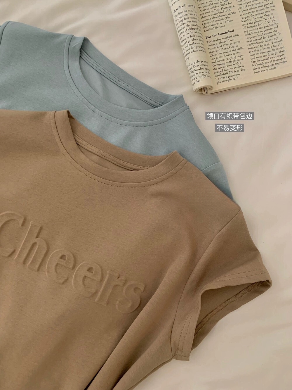 Cheers Letter Casual A-line Dress 美式复古休闲立体字母系带连衣裙(4 colours)