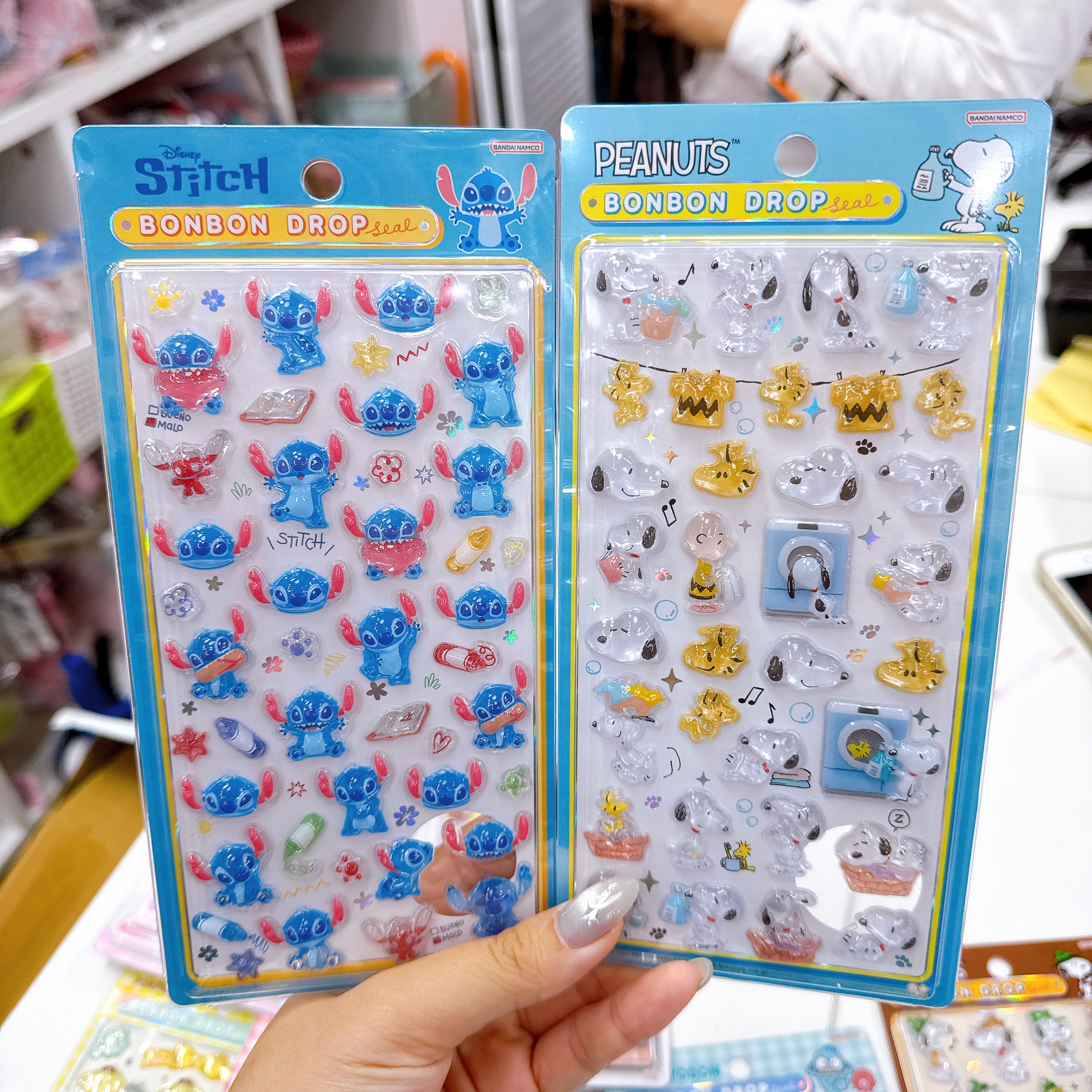 日本直送sanrio Snoopy迪士尼多款bonbon drop seal  貼紙