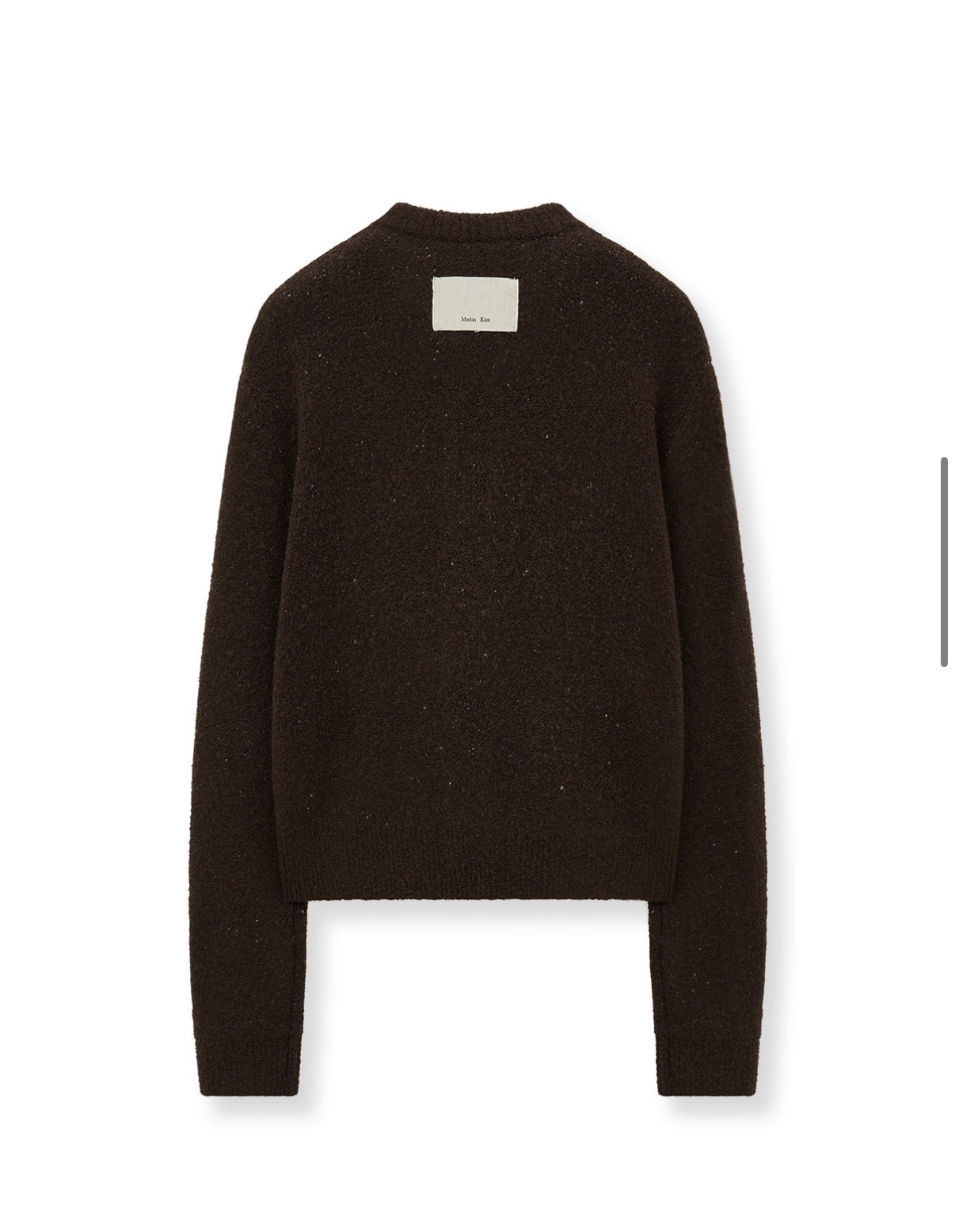 MATIN KIM特價場 MATIN PONI CONI KNIT ZIP UP IN BROWN