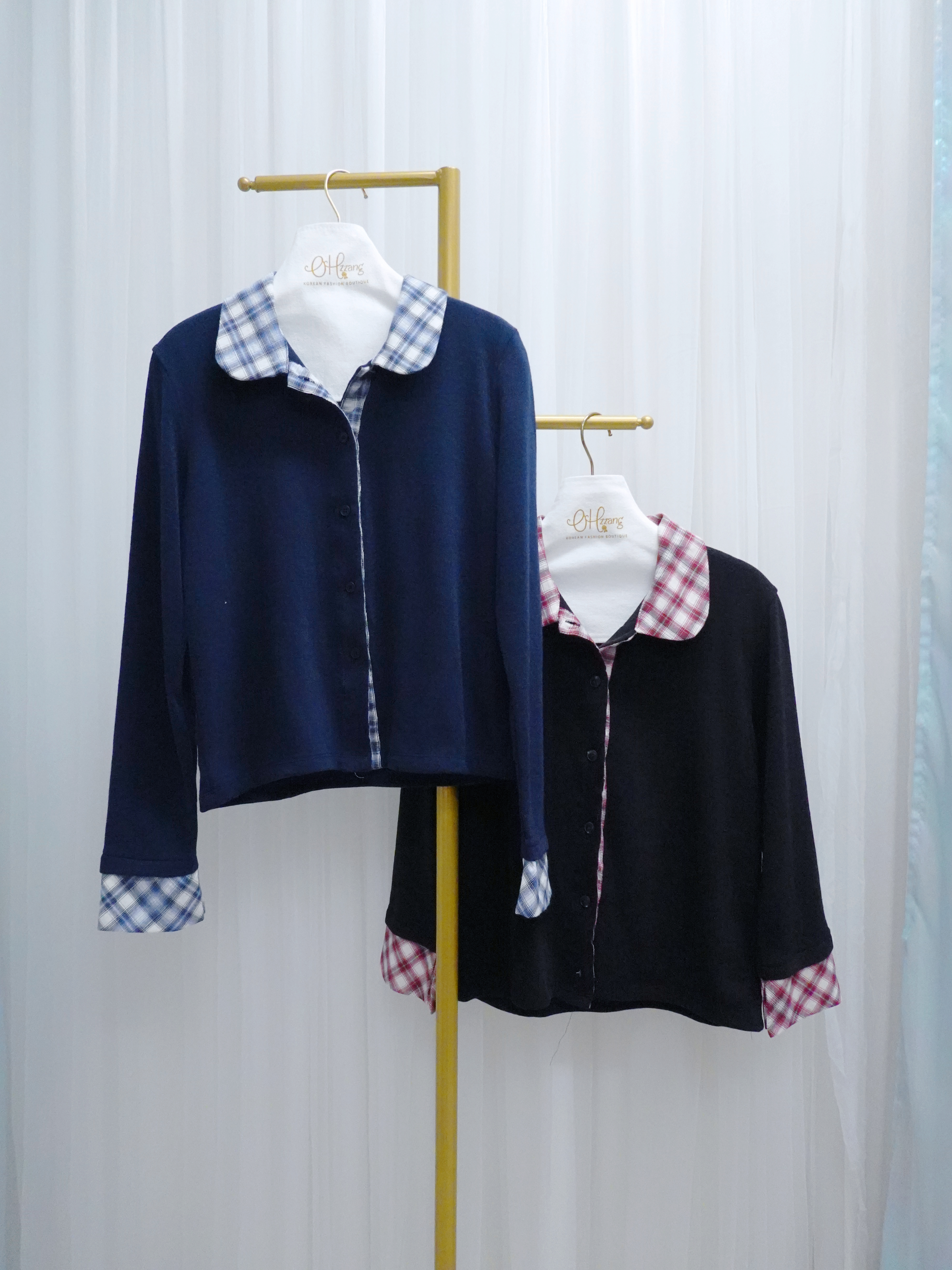 TOP07_11 格仔拼接TOP (2色)