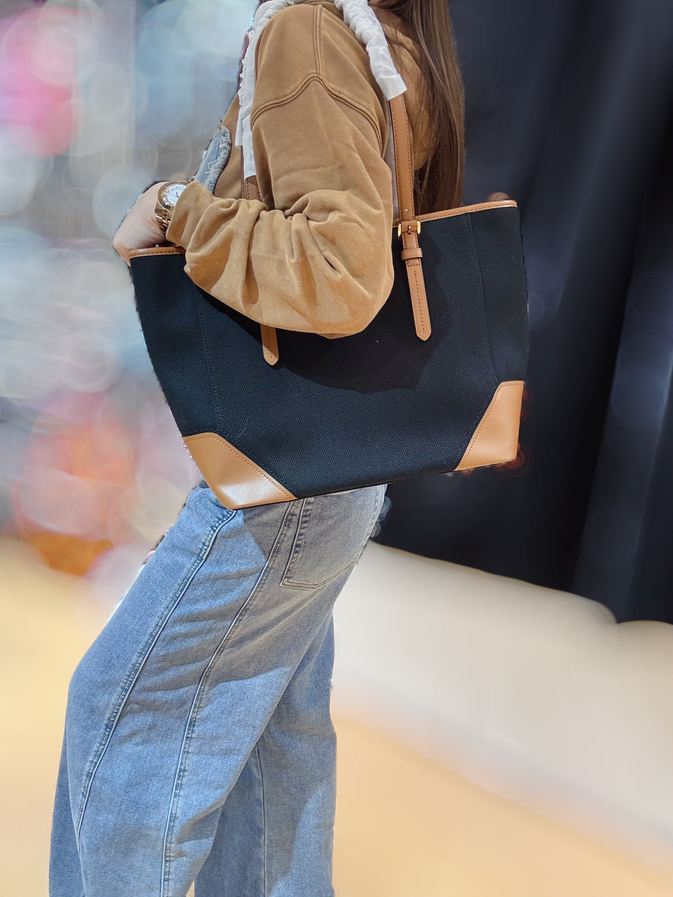 Michael kors Aria zip tote blk