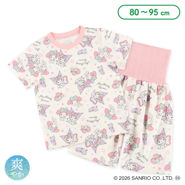 🇯🇵預訂 日本直送🇯🇵清爽材質My Melody Kuromi滿印包腹短袖家居服上下套裝