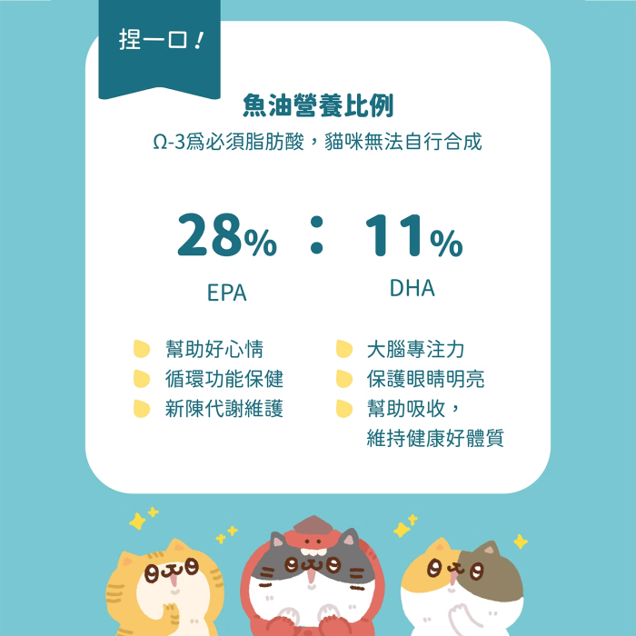 貓有話說｜Ω-3 魚油｜捏一口｜功能型主食蒸煮鮮肉泥 16g x 4