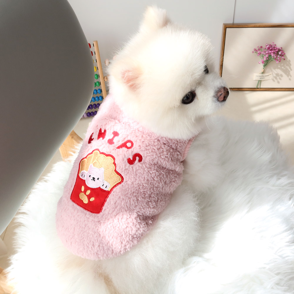 HONEY DOG🇰🇷 秋冬保暖羊羔絨快餐刺繡背心 (四款可愛造型)