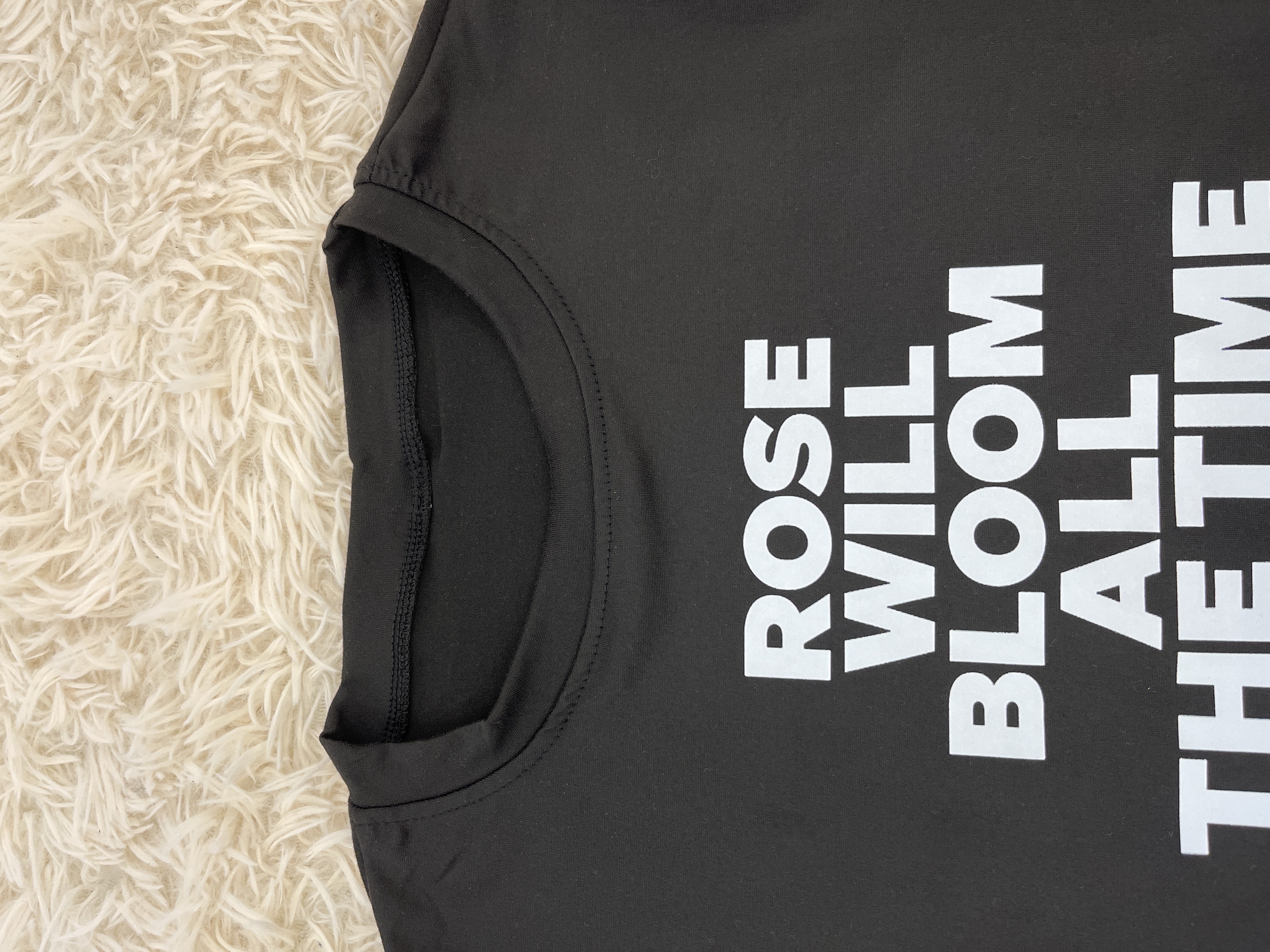 Rose Ins字母短Tee