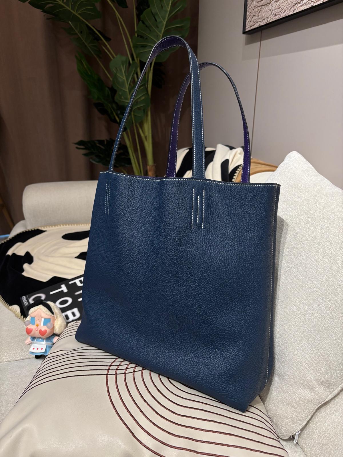 Hermes Double Sens 36 Tote Bag Stamp [Q] TC粒粒牛皮 100%Authentic, 98%New ✅Dust bag 