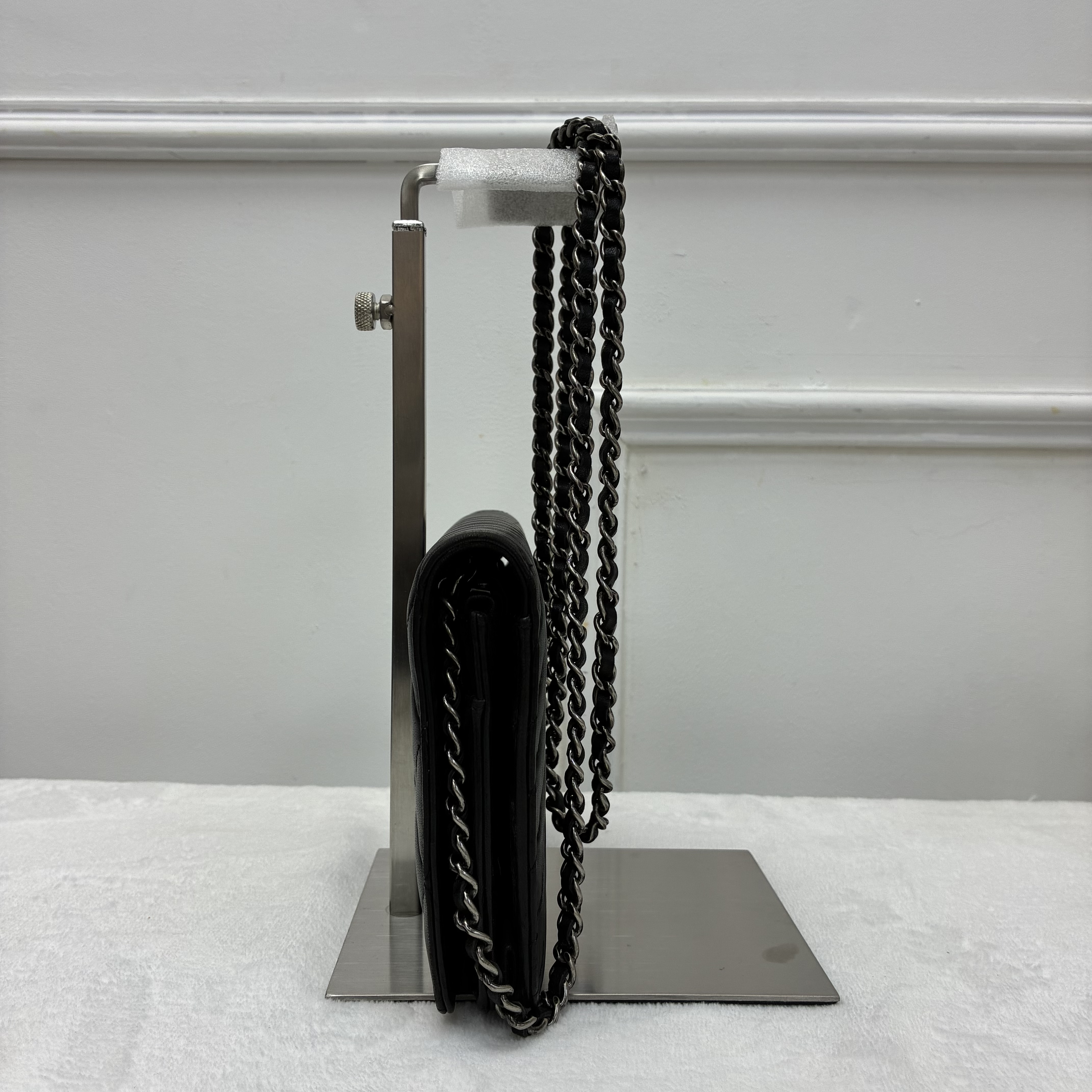 Chanel boy woc黑色銀扣