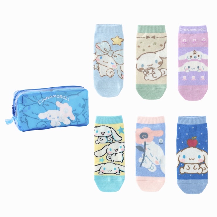 日本直送日本版 Sanrio 一套六對短襪