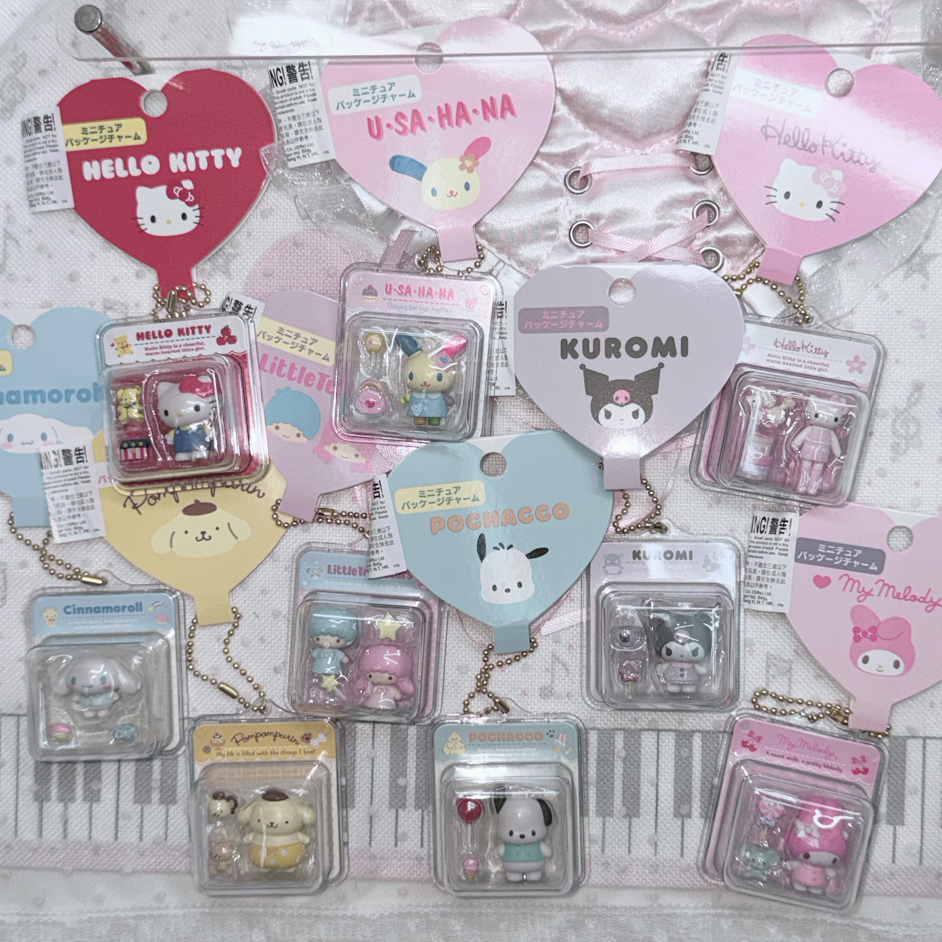 Sanrio 微縮吊飾-再販 。官方瑕疵不退不換