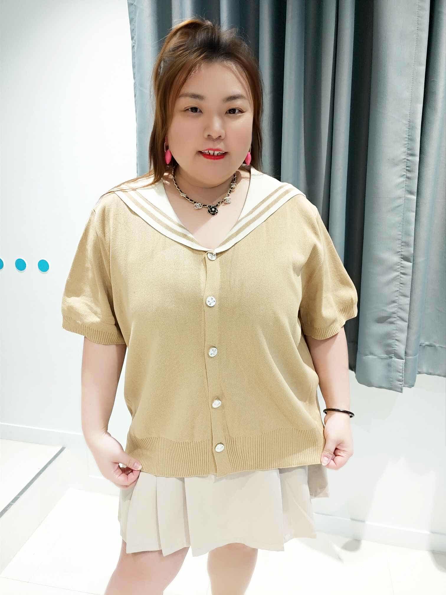 DSF02 水手服风格针织上衣