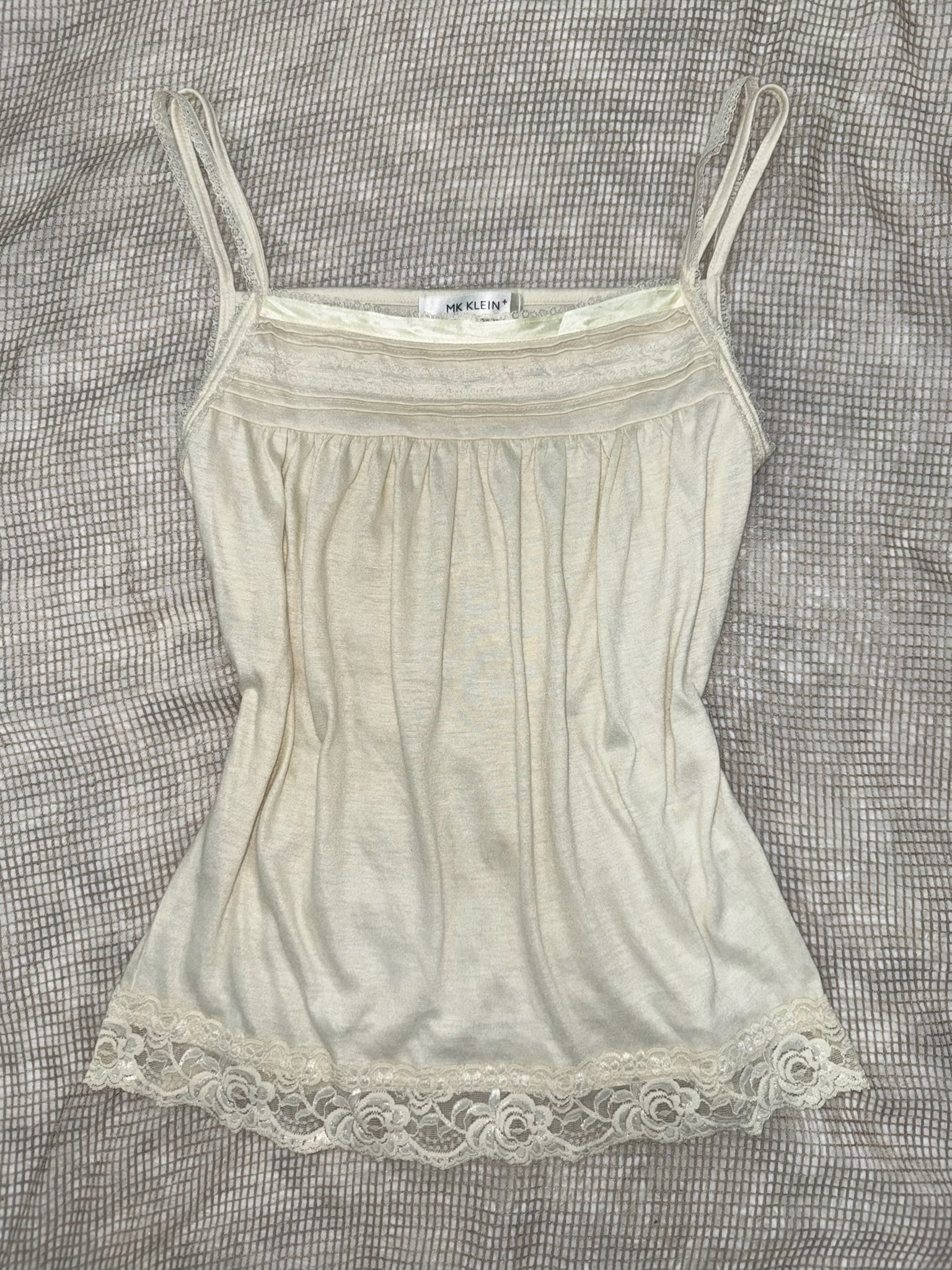Lace Stitching Coquette Crystal-Embellished Top set