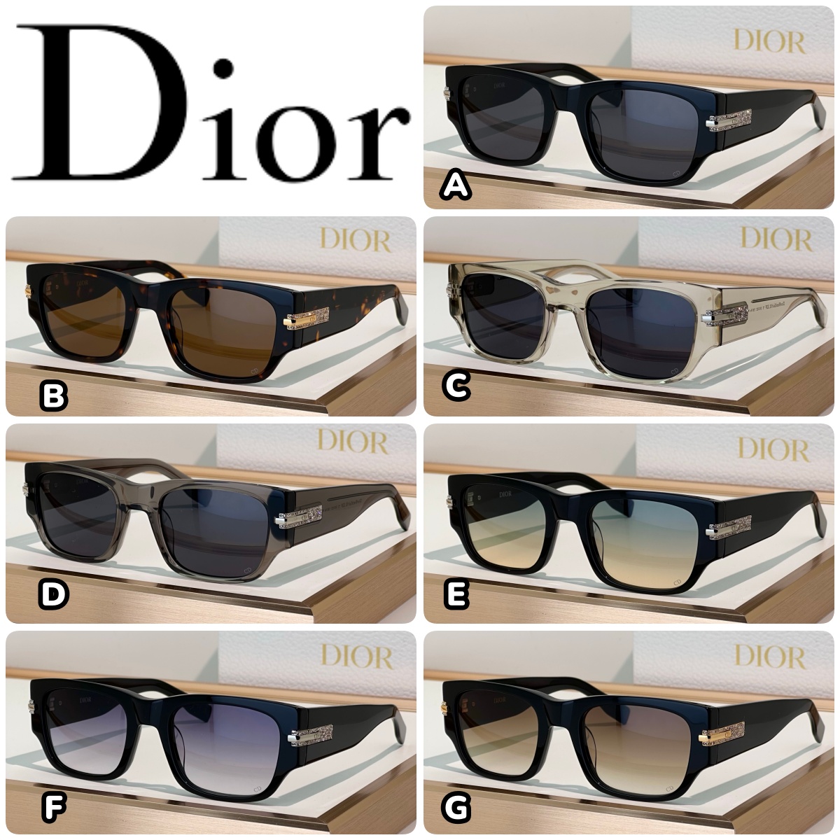 DiorBlackSuit XL S3F 矩形太陽眼鏡