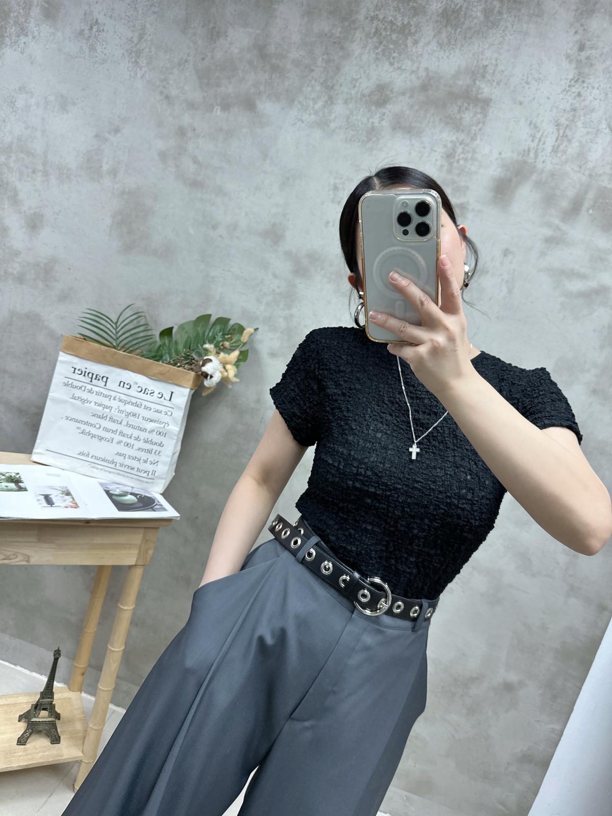 K06 立體壓皺棉Top