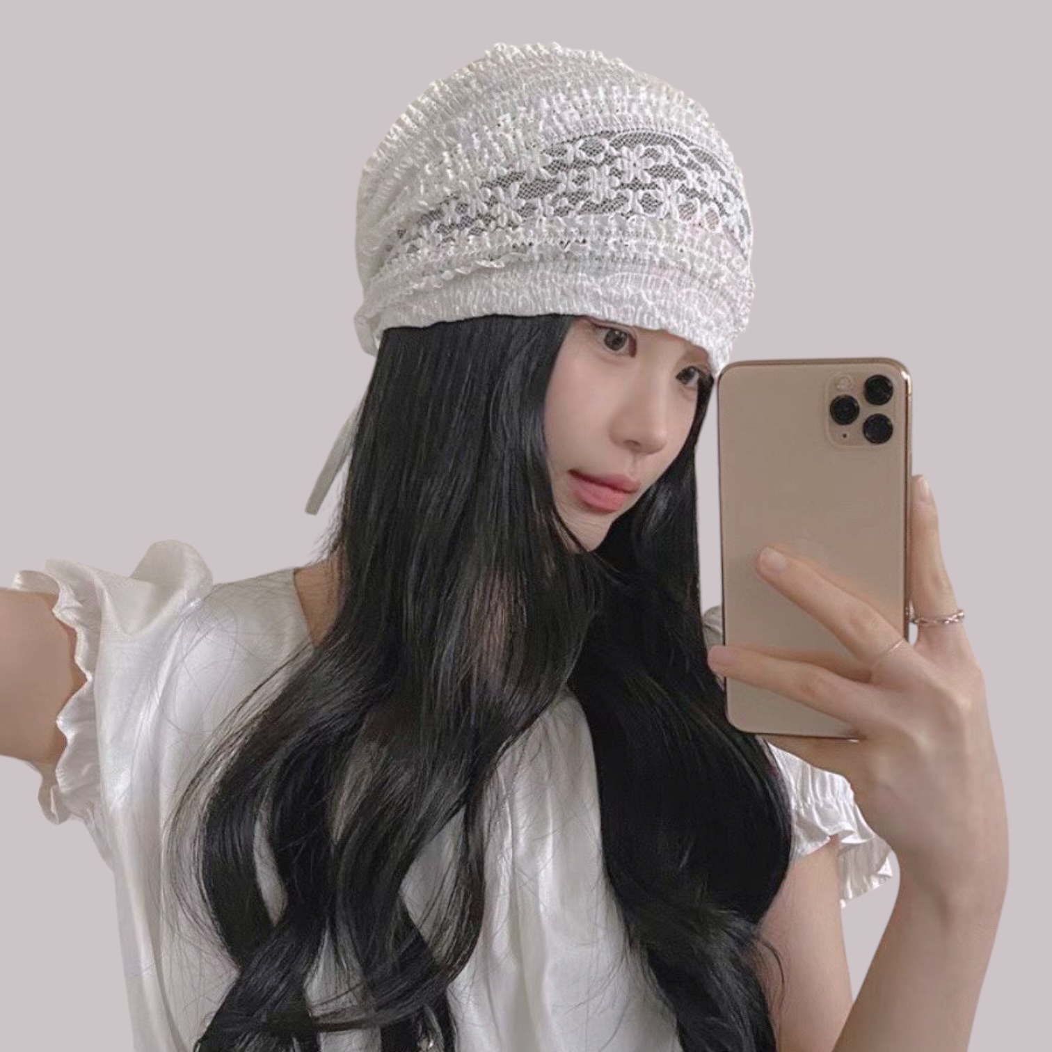 Lace 束繩帽