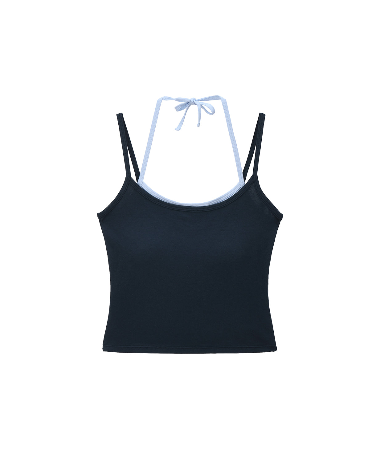 預購_Layered Halterneck Sleeveless Top by Conch