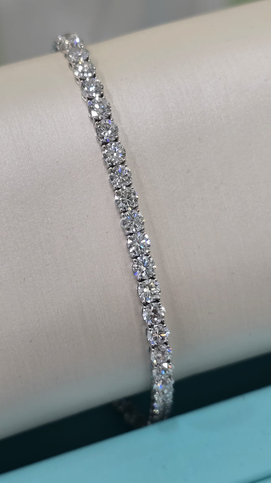 18K金培育鑽石手鏈 d10.009ct/44 G6.012g S17.5#