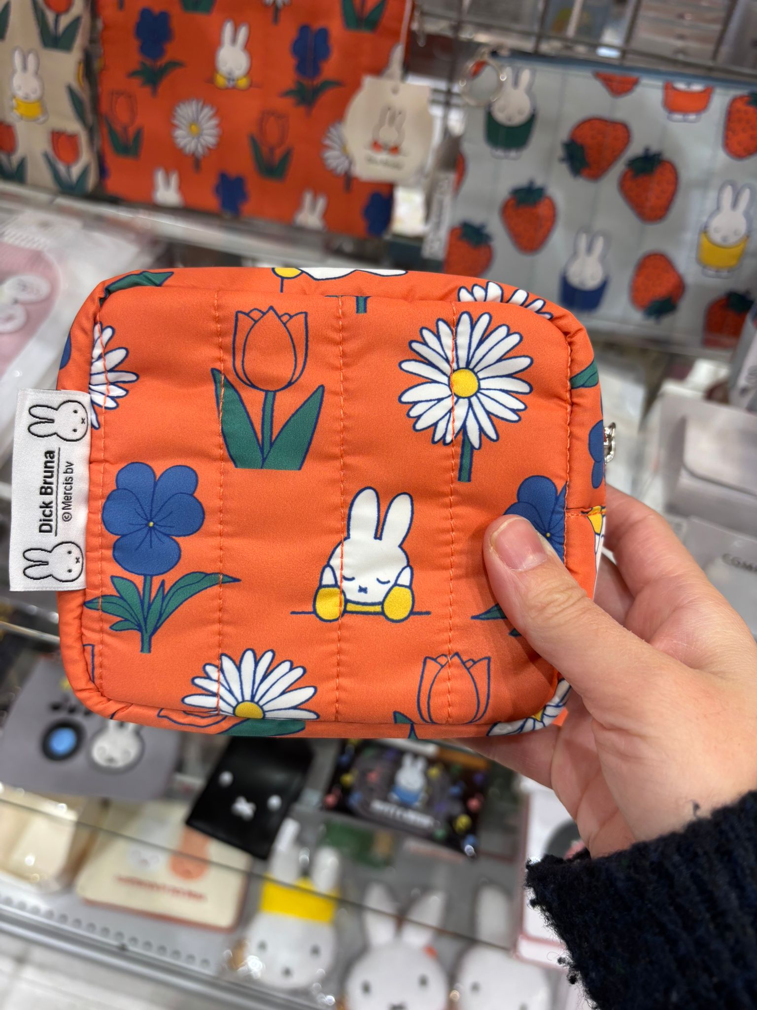 2026春夏新作 miffy 絎縫方形小物 pouch Dick Bruna 花花