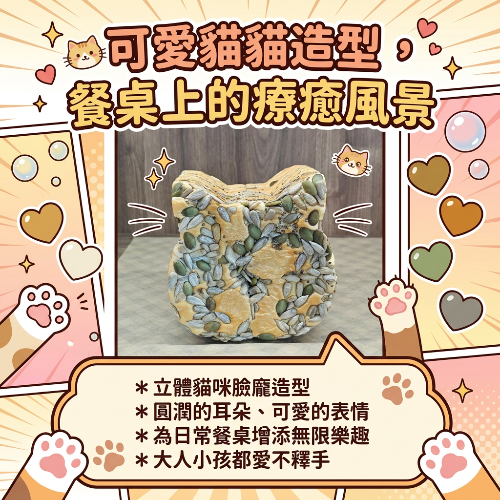 阿嫲｜楓糖花面貓貓吐司｜可愛造型 x 湯種鬆軟 x 天然楓糖