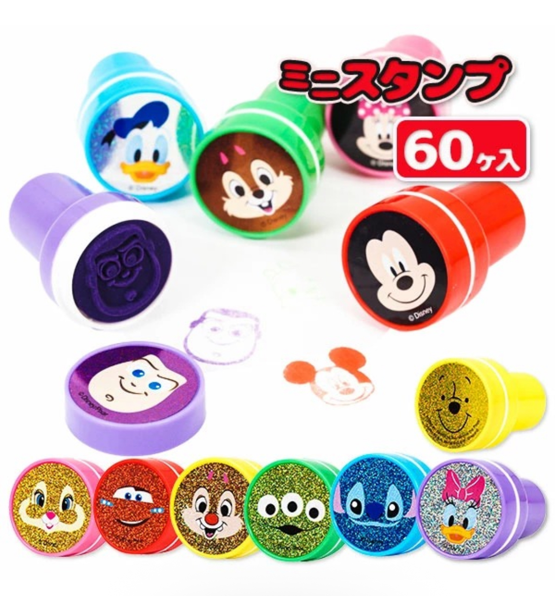 日本直送🇯🇵 -  聖誕玩具系列 -Disney 圓形印章 (60入)