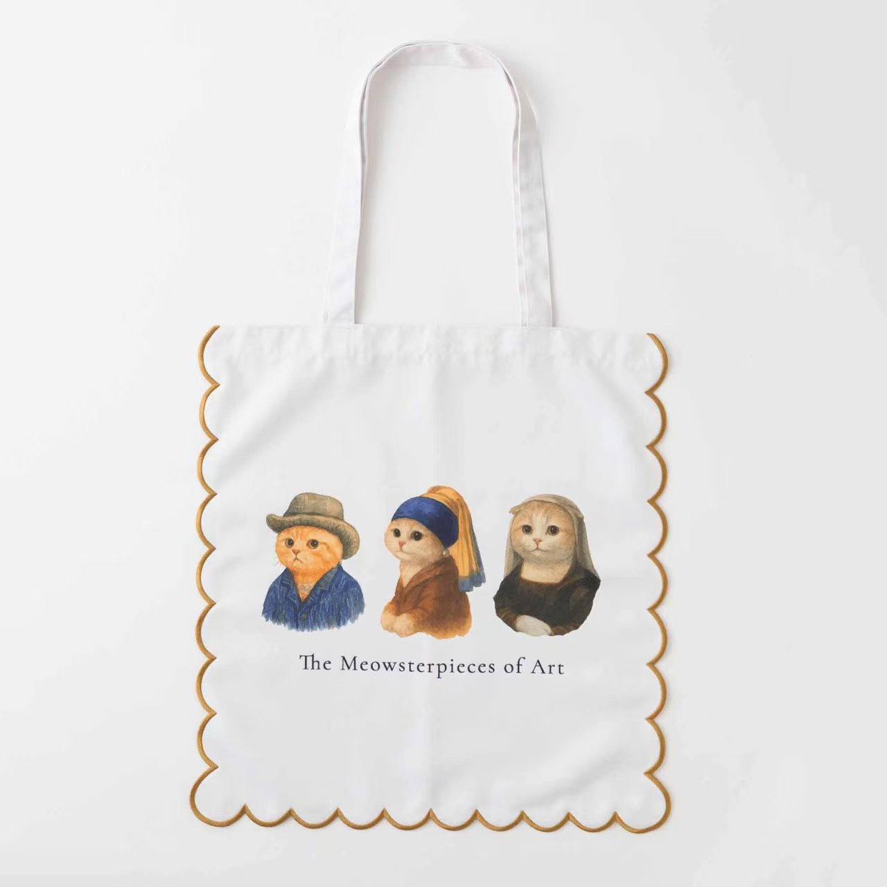 【日本直送】Jubilee 可愛刺繡波浪邊 Tote Bag！貓奴狗奴必備大容量手提袋 