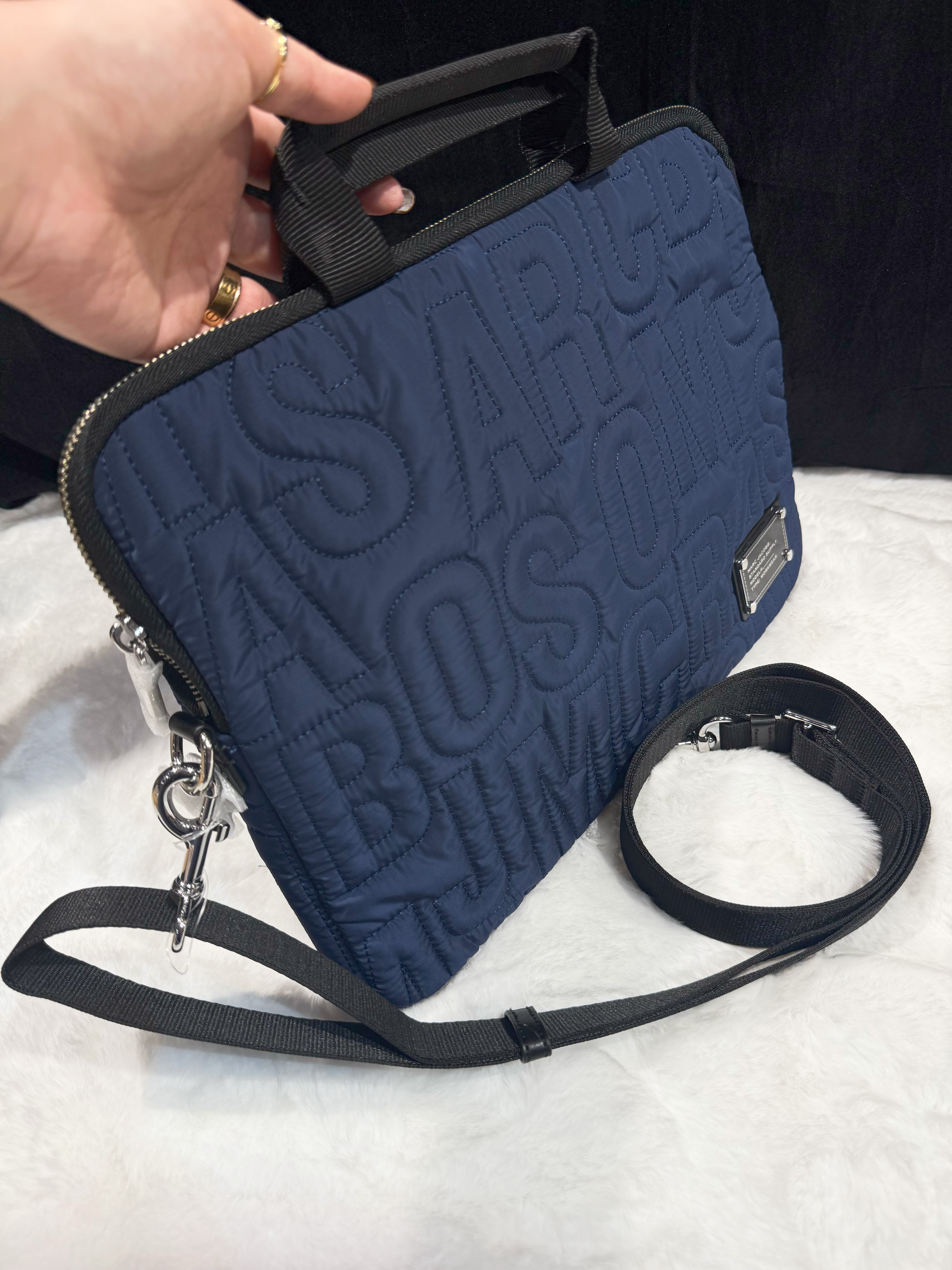 Marc Jacobs laptop bag quilted/navy