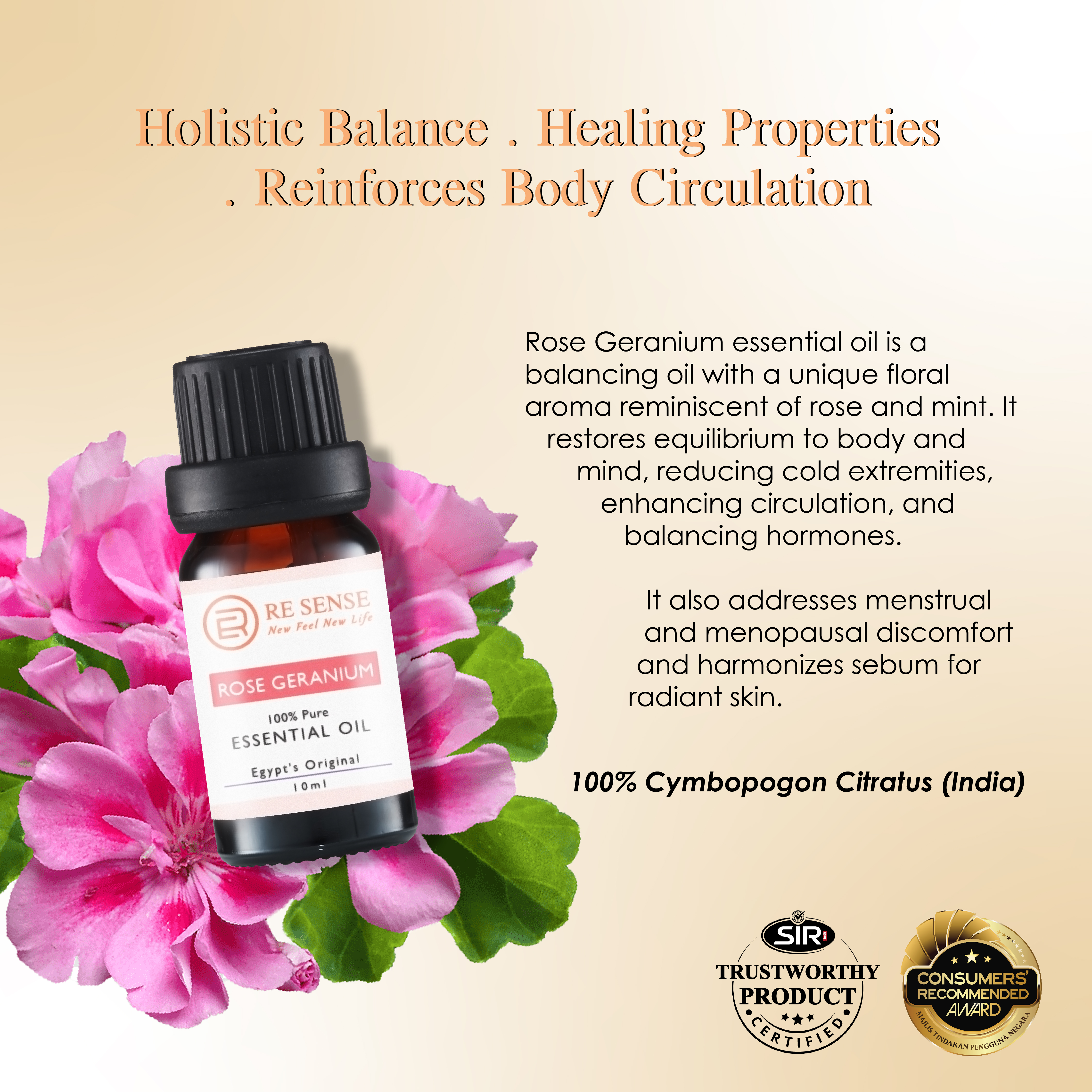 Rose Geranium Essential Oil (10ml)