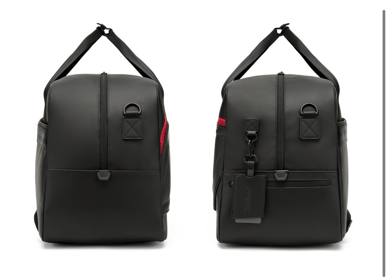 TITLEIST 高能型高爾夫球衣物包 - 黑/紅