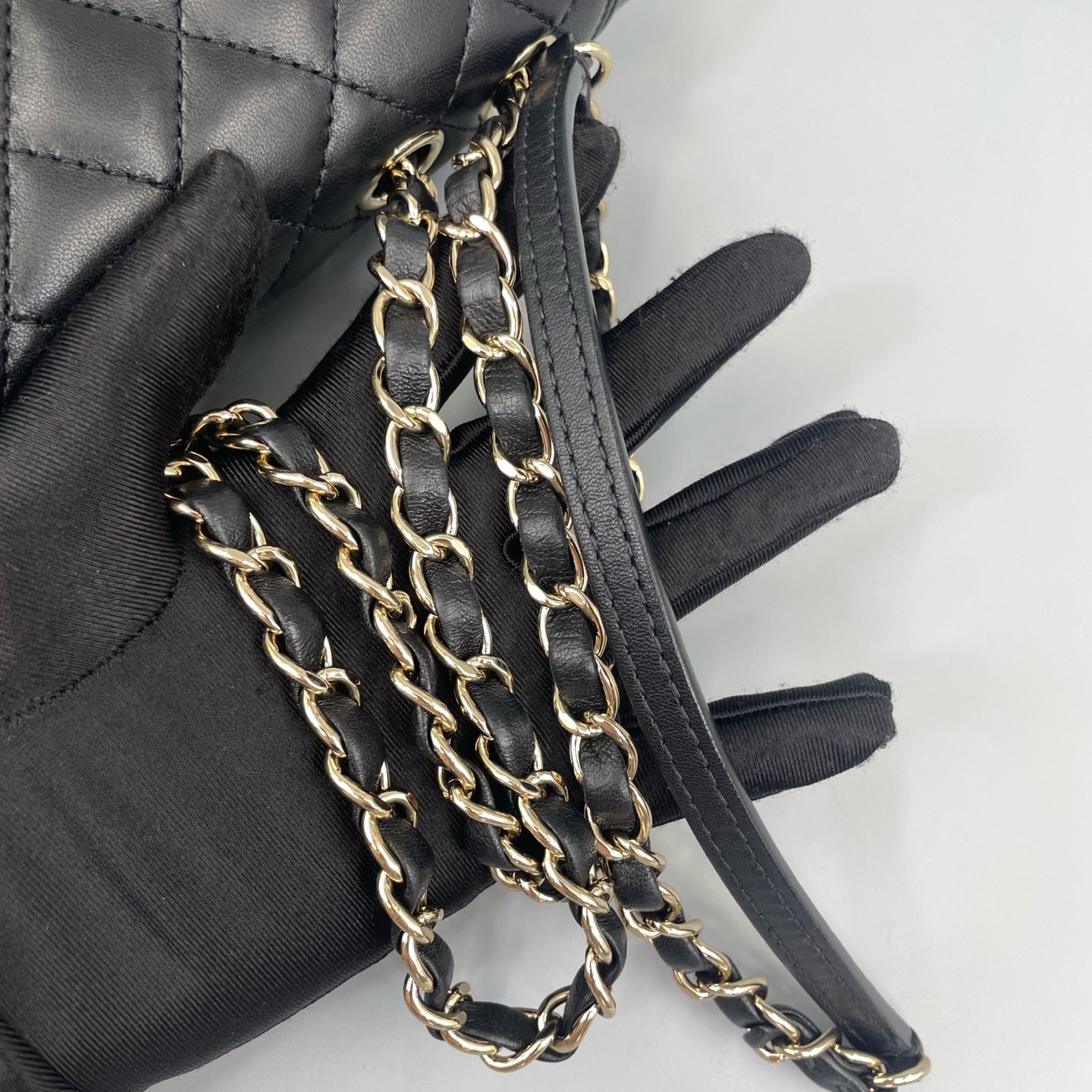 【預訂貨品】Chanel黑金菱格紋豆腐包