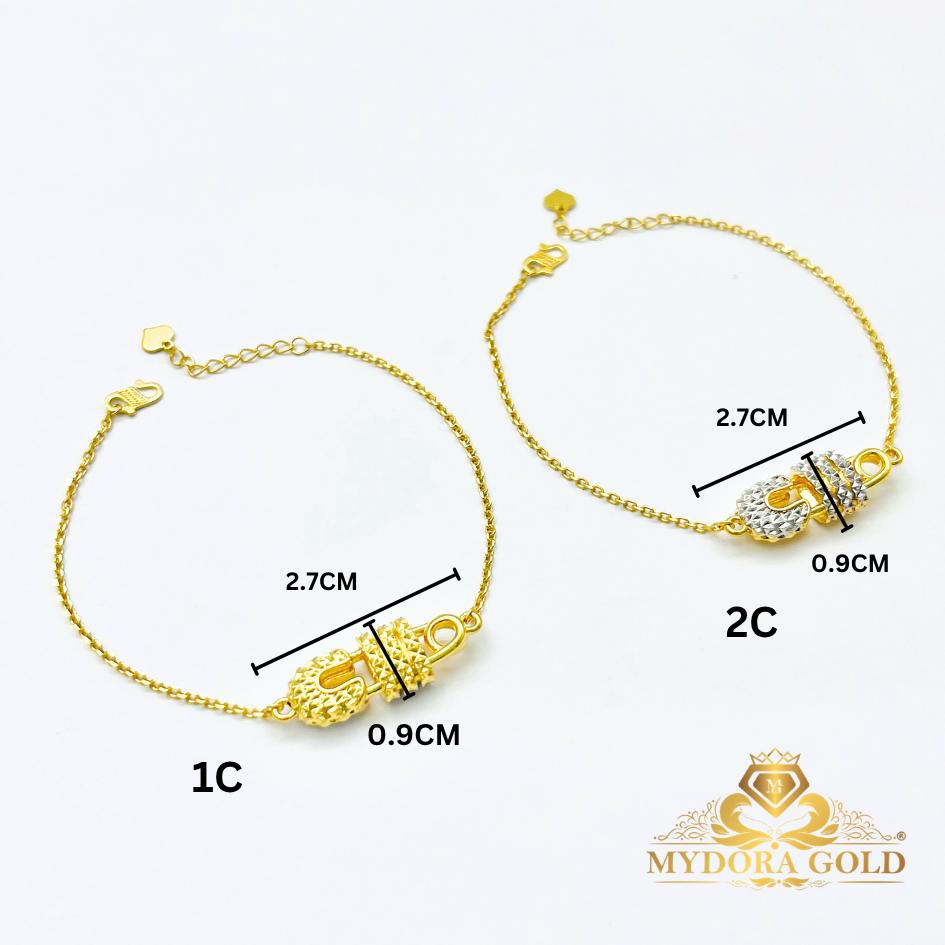MYDORA Rantai Tangan Premium Safety Pin l EMAS 916/22K