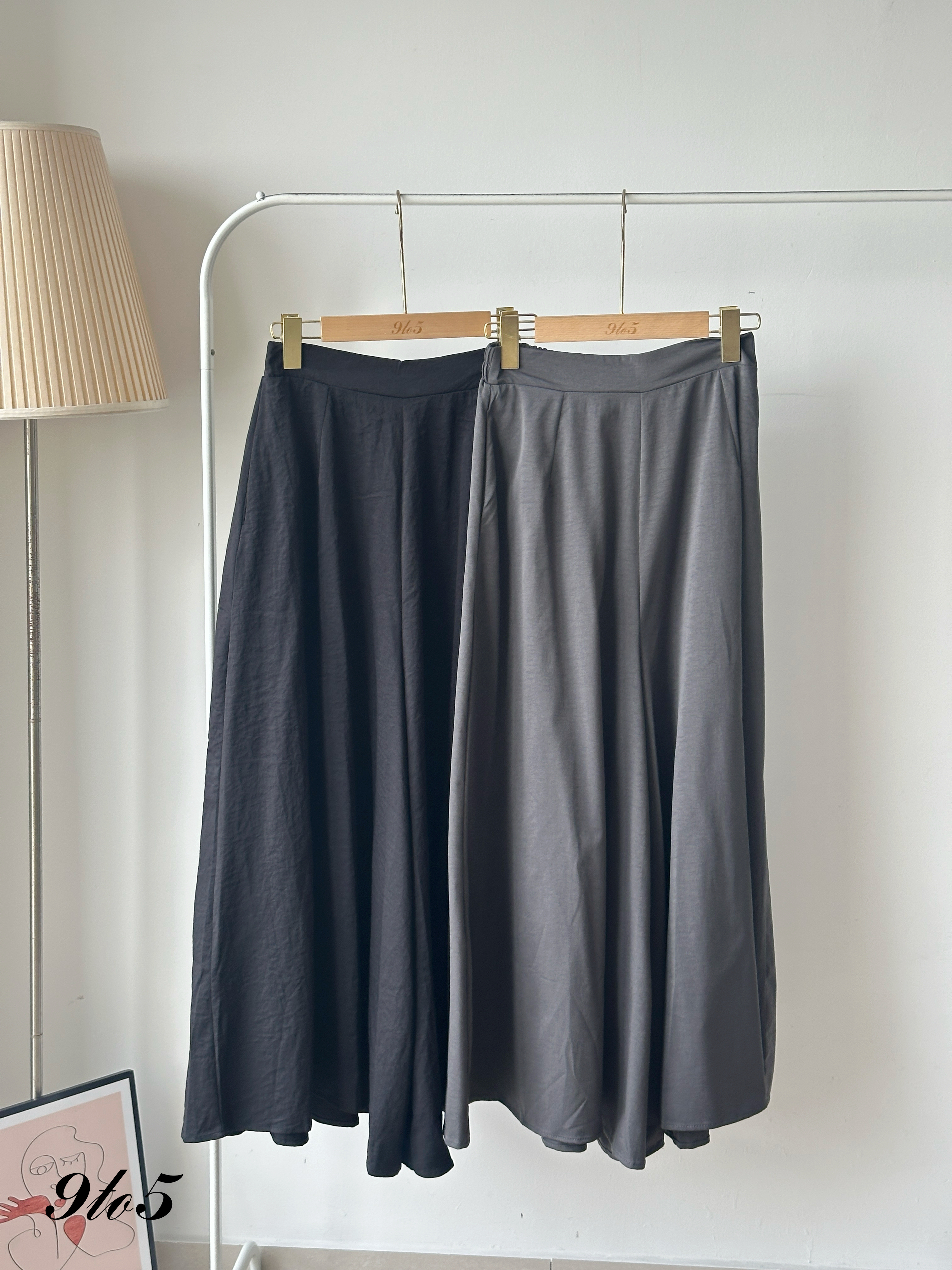 S1845 A Line Wide Leg Pants - 5 Colors 