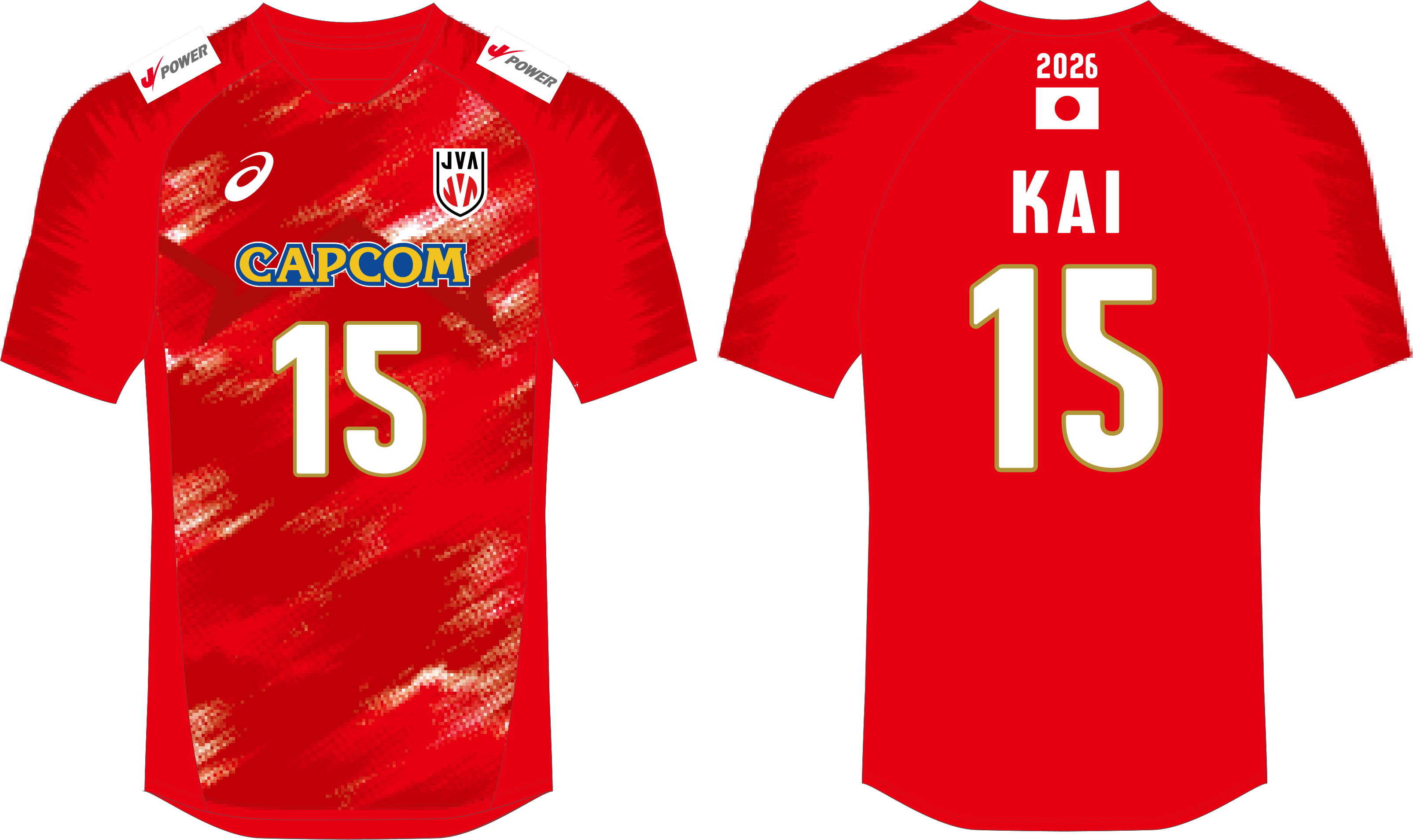 JVA Asics Japan Tee 2026 Kai - 日本男子國家隊復刻版球衣
