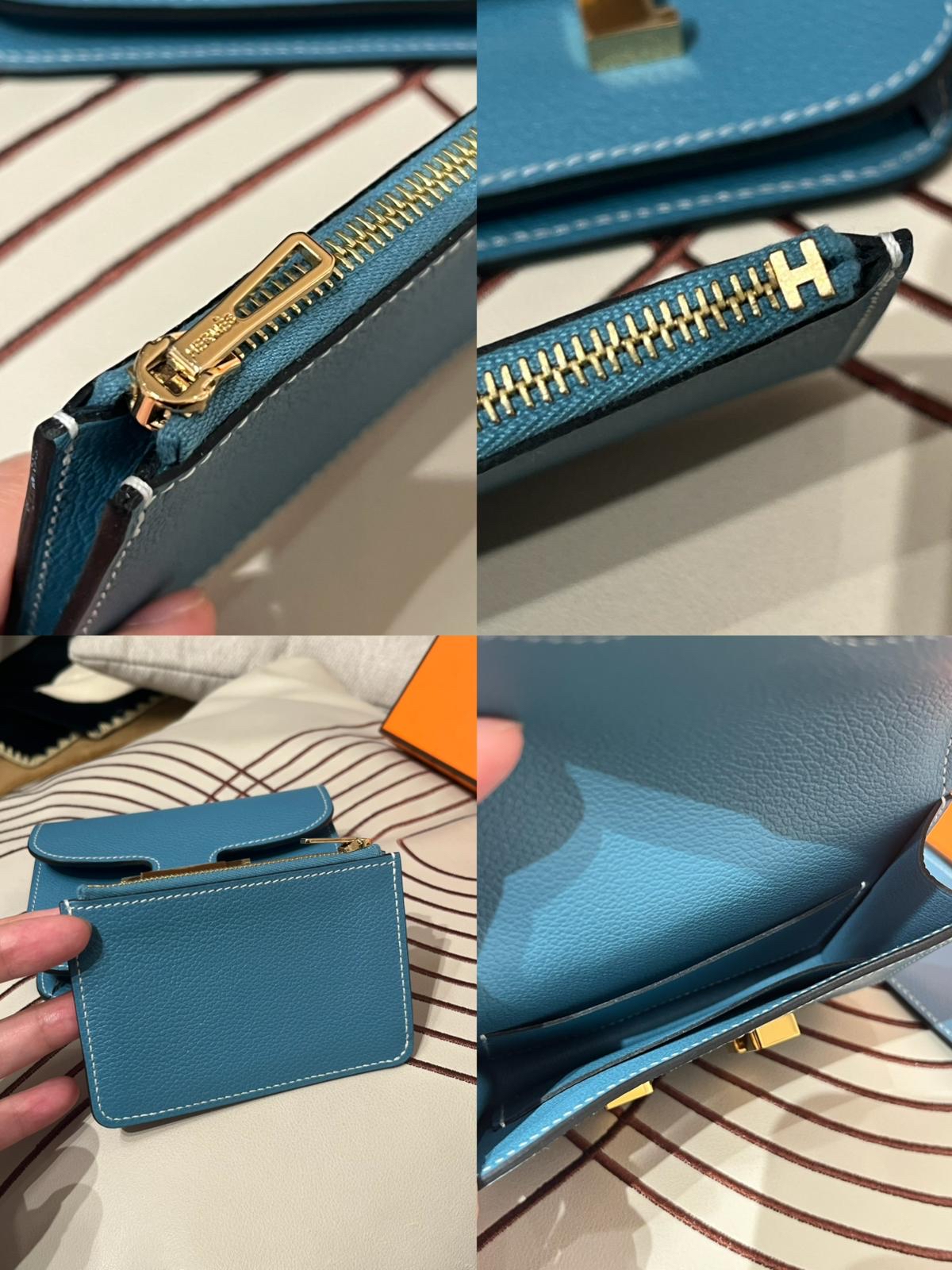全新 Hermes constance slim wallet D2 Blue Jeans Evercolor Calfskin Wallet , 100%Authentic, 全新未使用品unused ✅box 