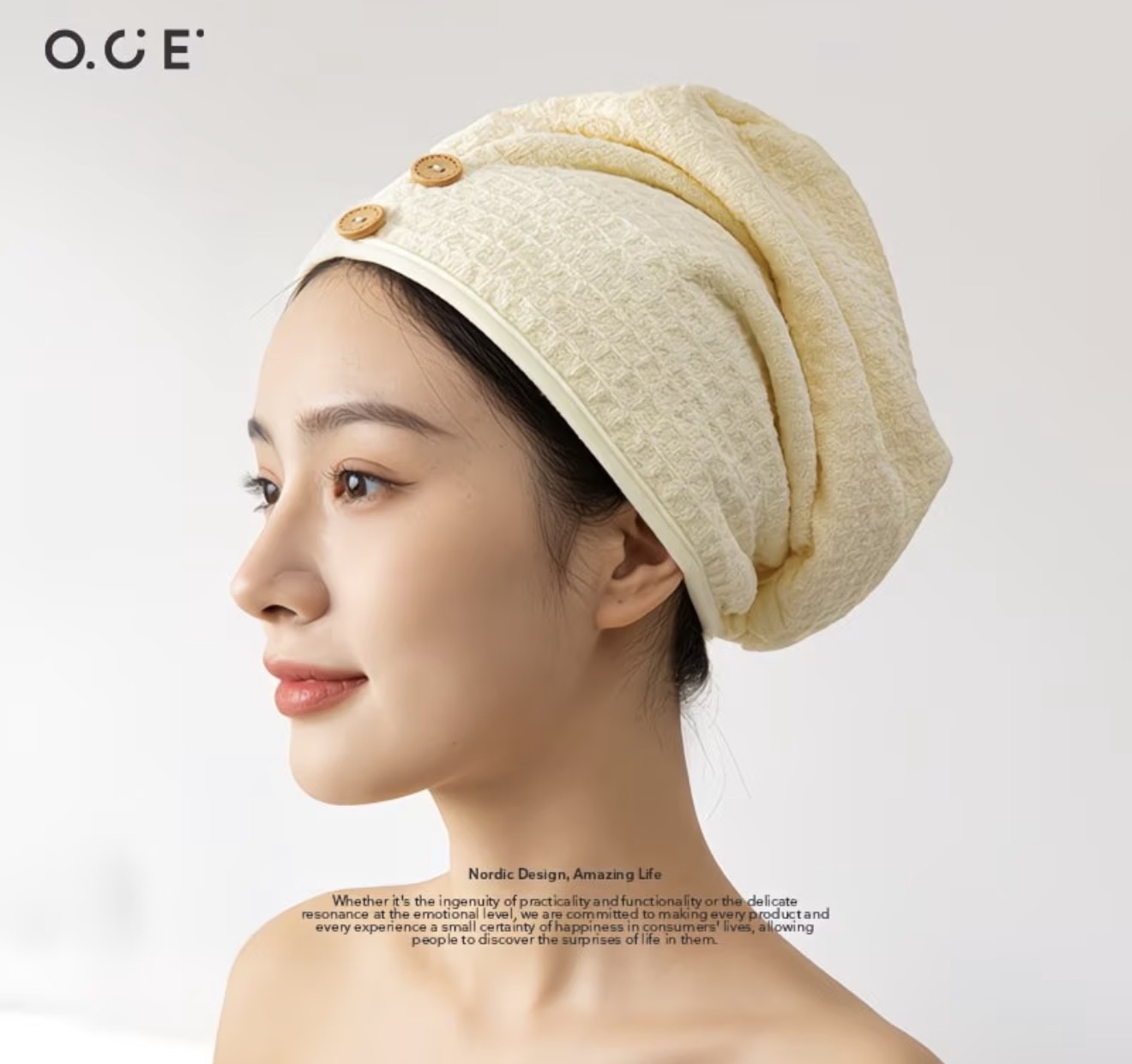 Soft 4D waffle hair Drying Cap