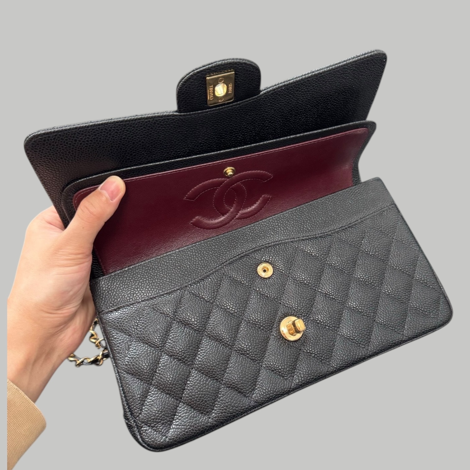 Chanel Caviar CF25 金扣