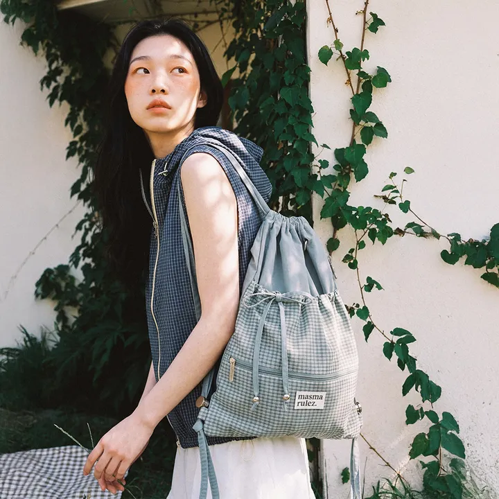 [masmarulez] Ribbon gym sack (4色)