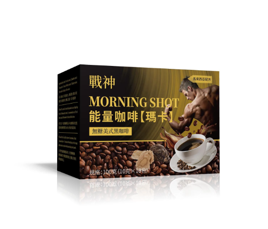 金剛 KING KONG 戰神 能量咖啡 MORNING SHOT COFFEE MACA 瑪卡 (無糖美式黑咖啡) 一盒10包