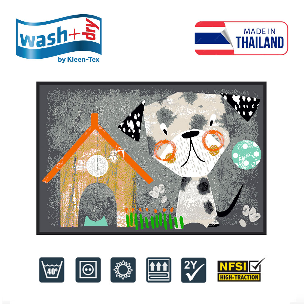 Wash+Dry by Kleen-Tex Floor Fashion Mat - 設計地墊 狗仔圖案設計 ｜Benno Pattern